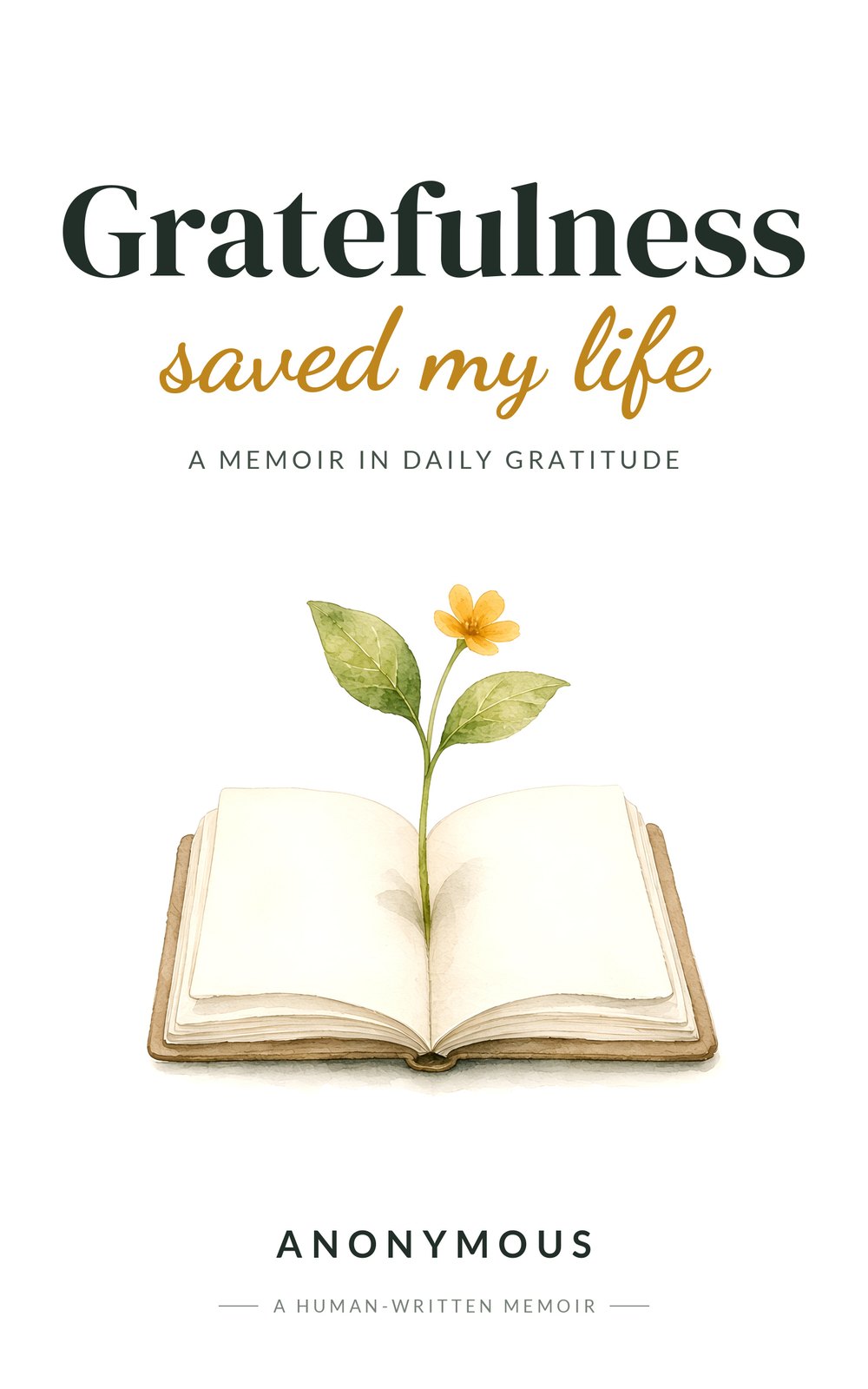 Cover of Gratefulness Saved My Life, a memoir by Anonymous